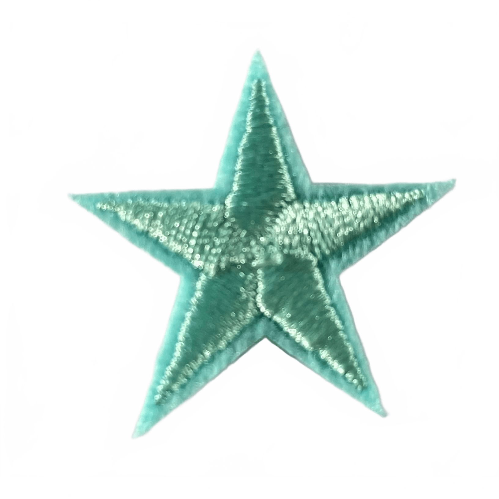 Stars Iron On Patches - small Aqua Blue Star - Let's Patch It Up!