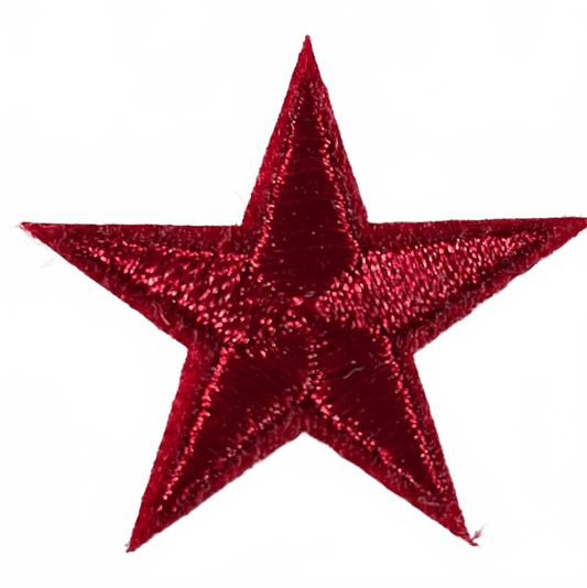 Stars Iron On Patches - small Dark Red Star - Let's Patch It Up!