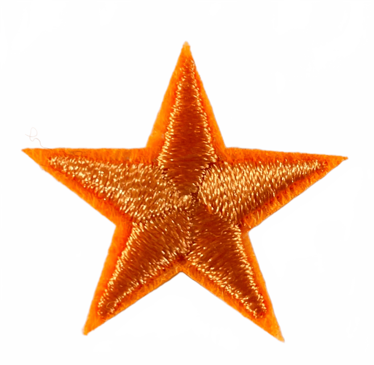 Stars Iron On Patches - small Neon Orange Star - Let's Patch It Up!