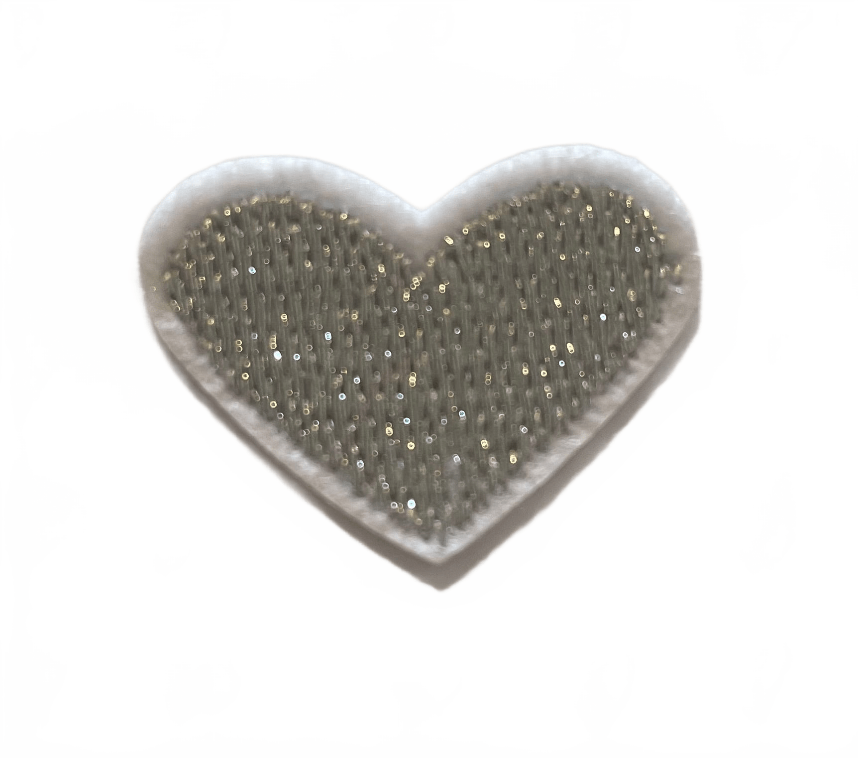 Hearts Iron On Patches - small Silver Heart - Let's Patch It Up!