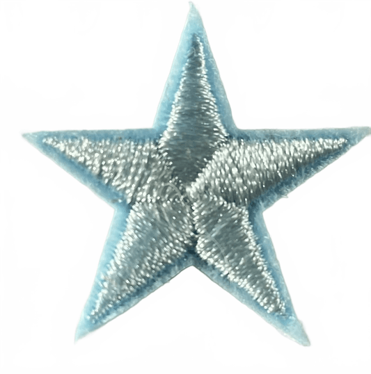 Stars Iron On Patches - small Skyblue Star - Let's Patch It Up!