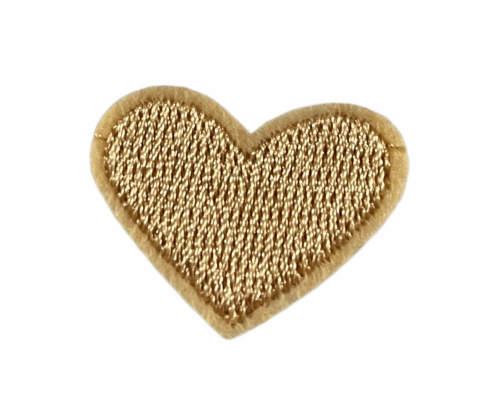 Hearts Iron On Patches - small Tan Heart - Let's Patch It Up!