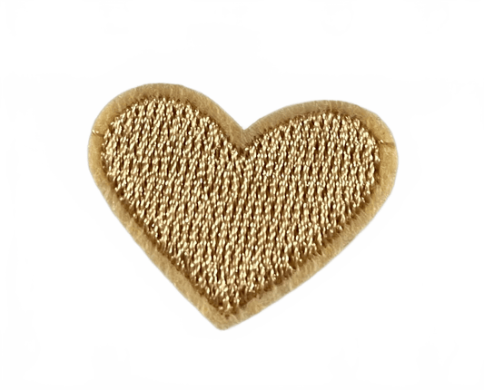 Hearts Iron On Patches - small Tan Heart - Let's Patch It Up!