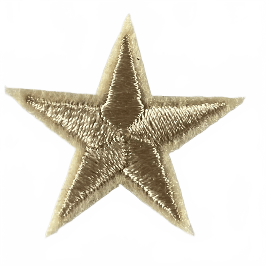 Stars Iron On Patches - small Light Beige Star - Let's Patch It Up!