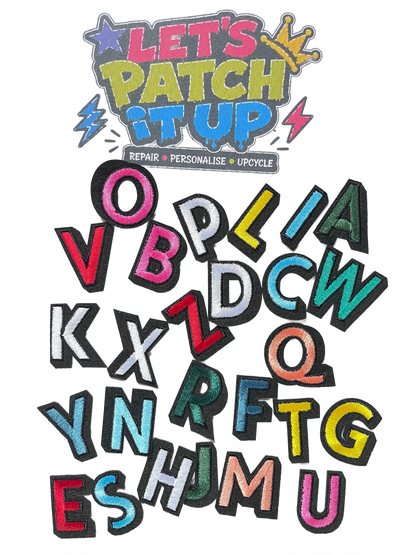 Black Shadow Block Letters - Let's Patch It Up!