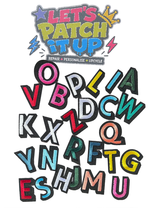 Black Shadow Block Letters - Let's Patch It Up!
