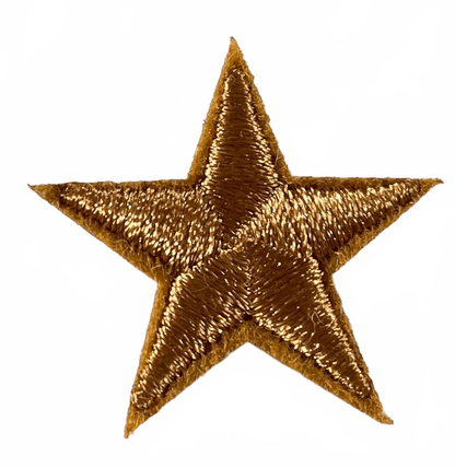 Stars Iron On Patches - small Light Brown Star - Let's Patch It Up!