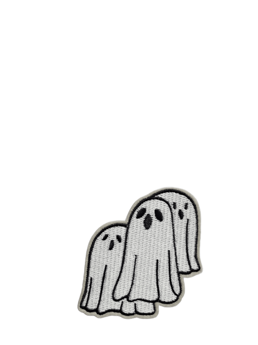 Halloween Iron On Patches Three Ghosts - Let's Patch It Up!