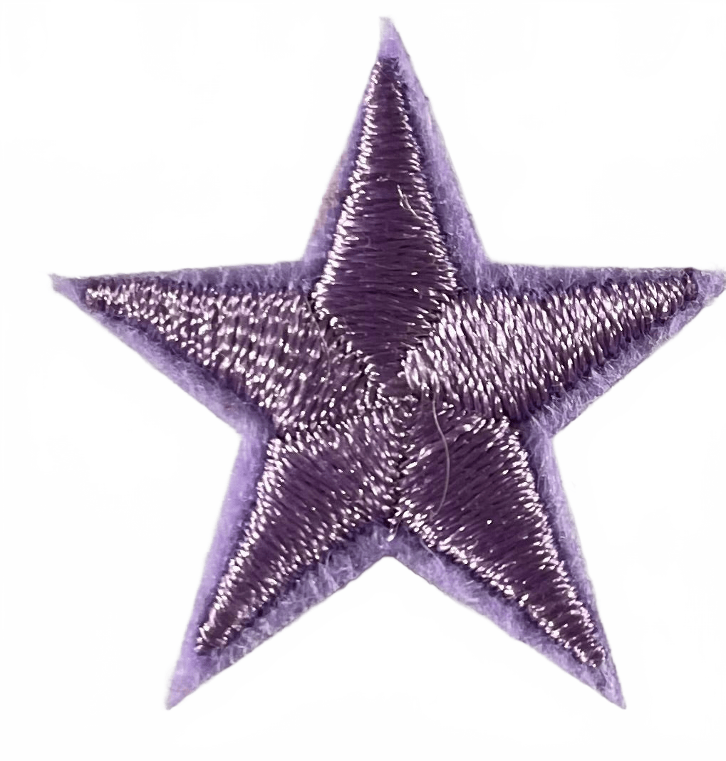 Stars Iron On Patches - small Lavender Purple Star - Let's Patch It Up!