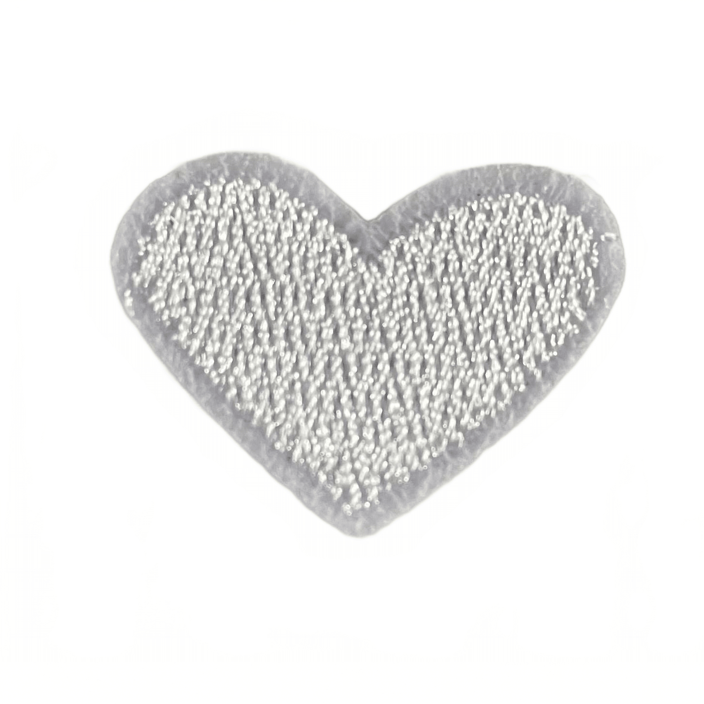 Hearts Iron On Patches - small White Heart - Let's Patch It Up!