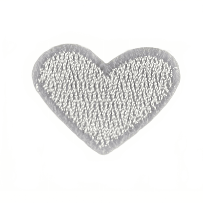 Hearts Iron On Patches - small White Heart - Let's Patch It Up!