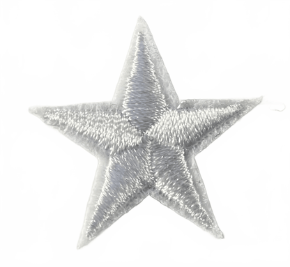 Stars Iron On Patches - small White Star - Let's Patch It Up!