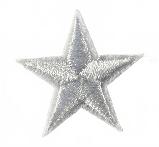 Stars Iron On Patches - small White Star - Let's Patch It Up!