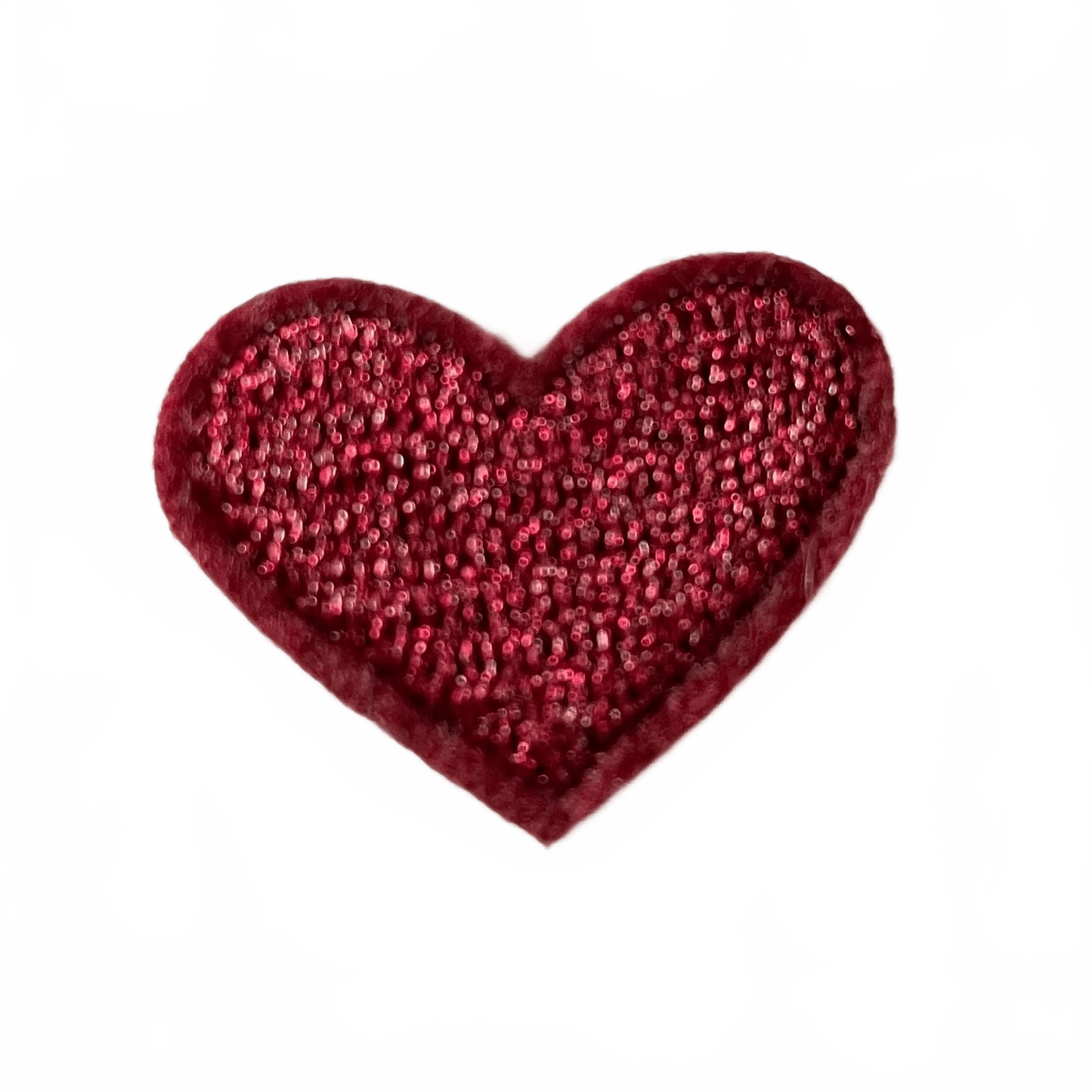 Hearts Iron On Patches - small Maroon Heart - Let's Patch It Up!