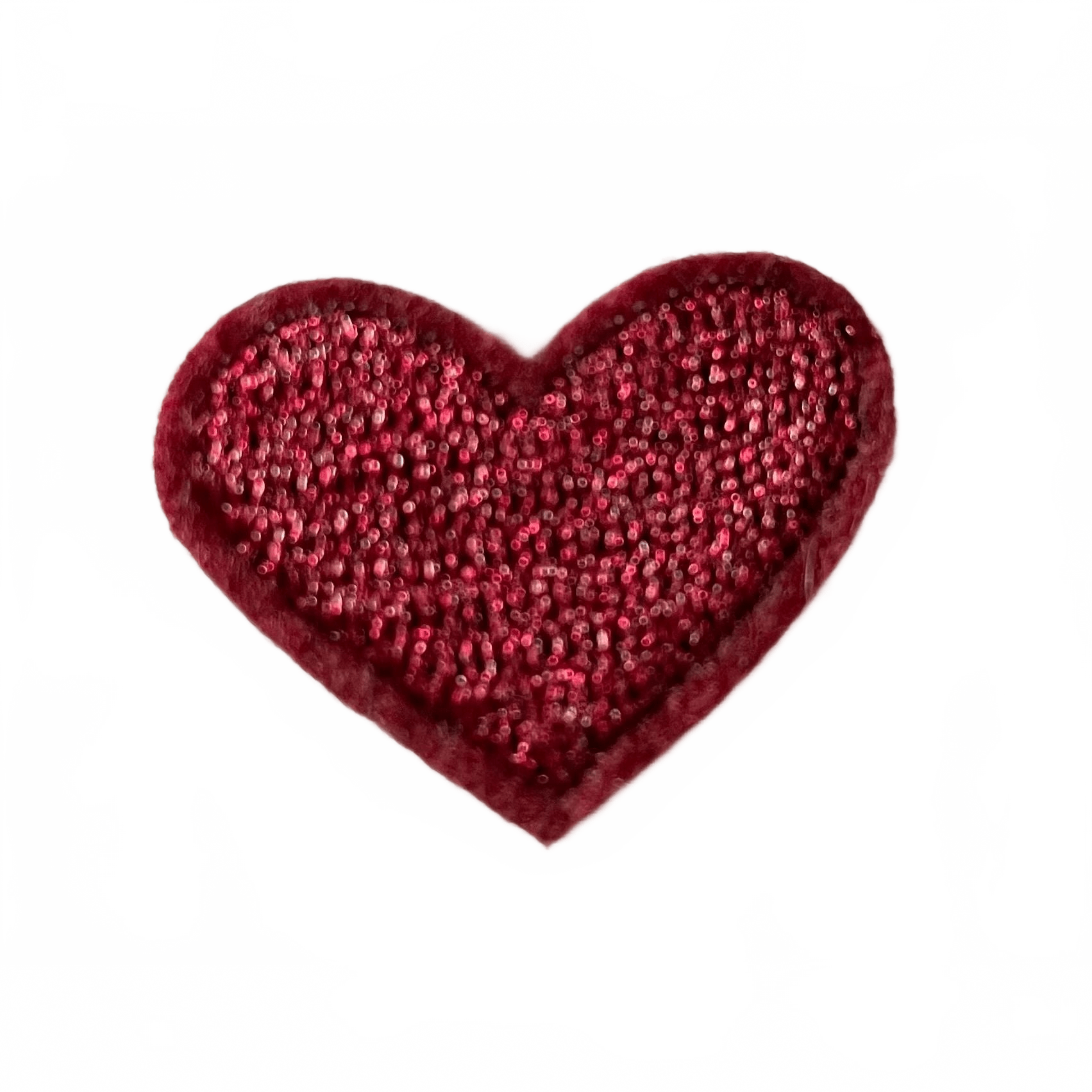 Hearts Iron On Patches - small Maroon Heart - Let's Patch It Up!