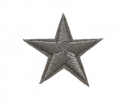 Stars Iron On Patches - small Light Grey - Let's Patch It Up!