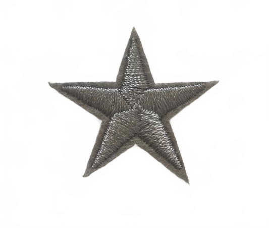 Stars Iron On Patches - small Light Grey - Let's Patch It Up!