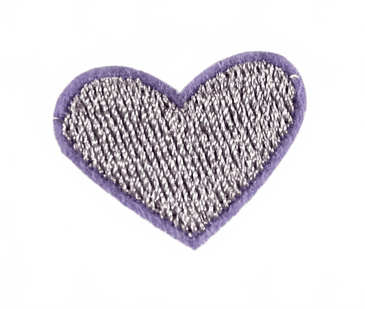Hearts Iron On Patches - small Lavender Purple Heart - Let's Patch It Up!