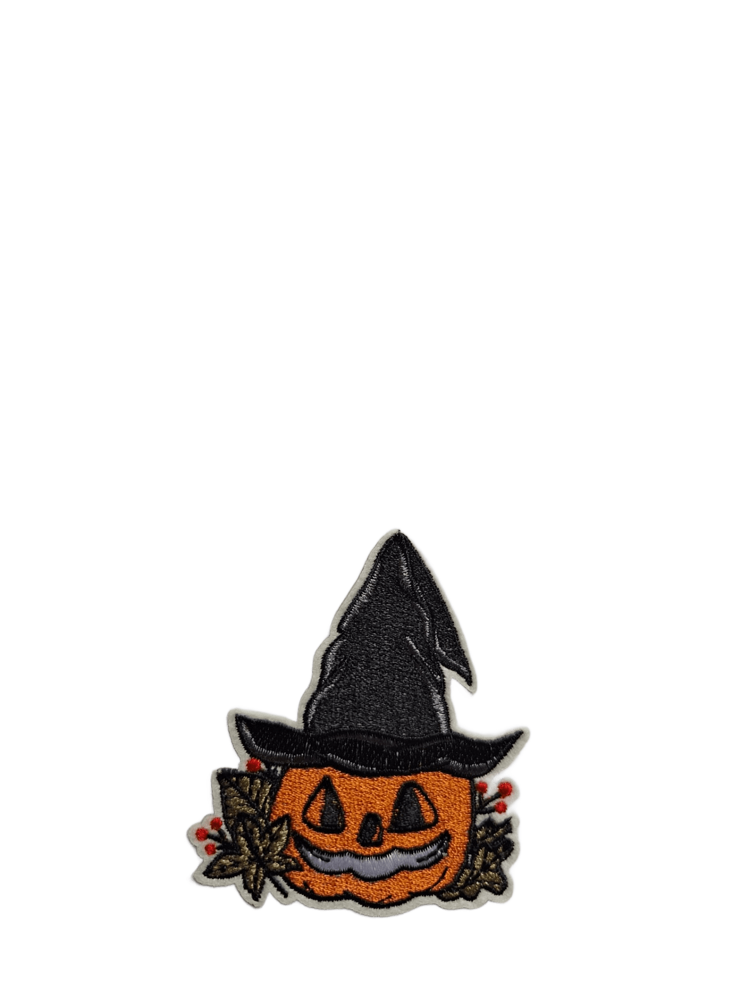 Halloween Iron On Patches Pumpkin with Witches Hat - Let's Patch It Up!
