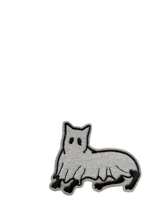 Halloween Iron On Patches Cat Ghost - Let's Patch It Up!