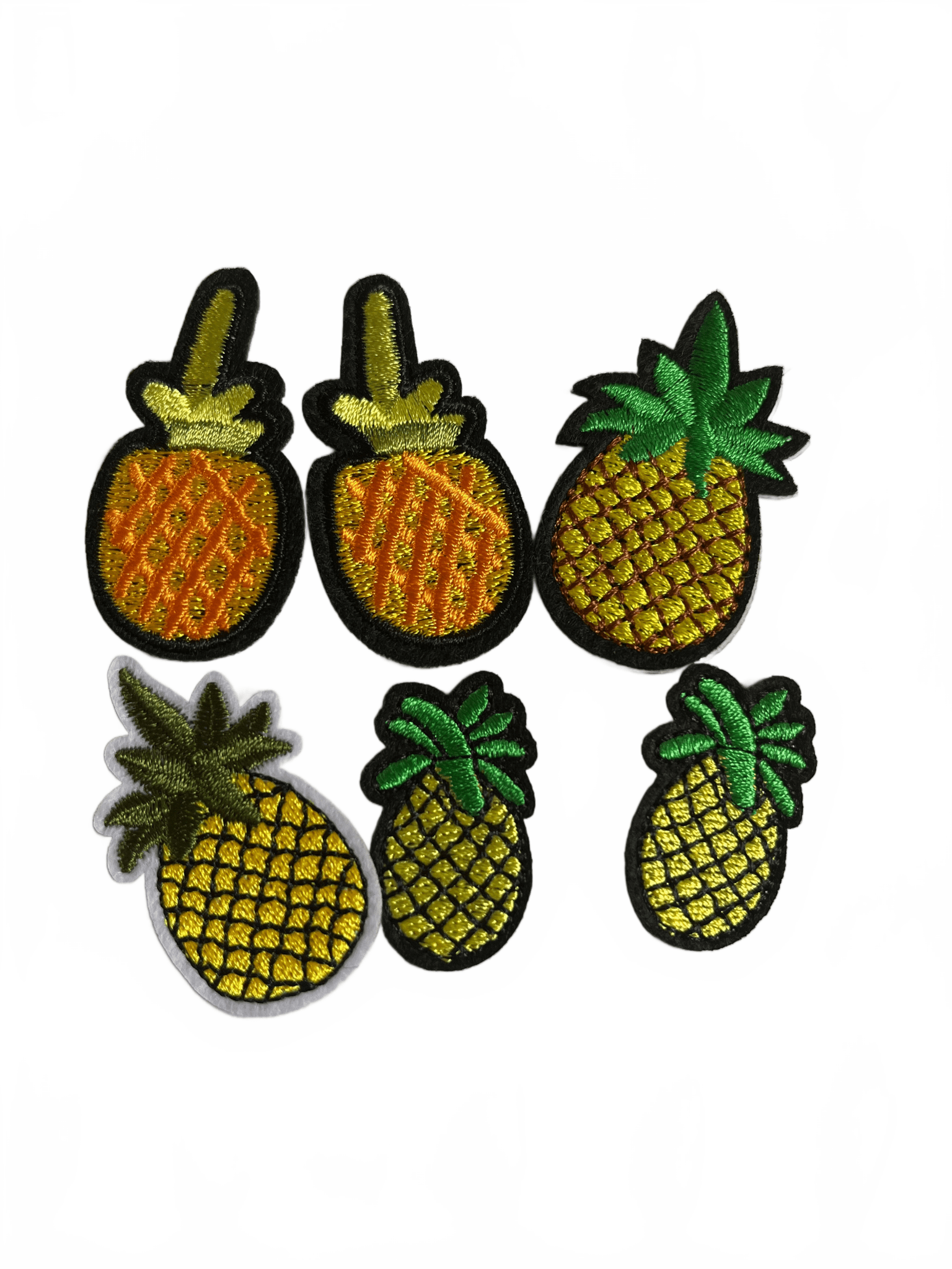 Small Pineapple Black Outline - Let's Patch It Up!
