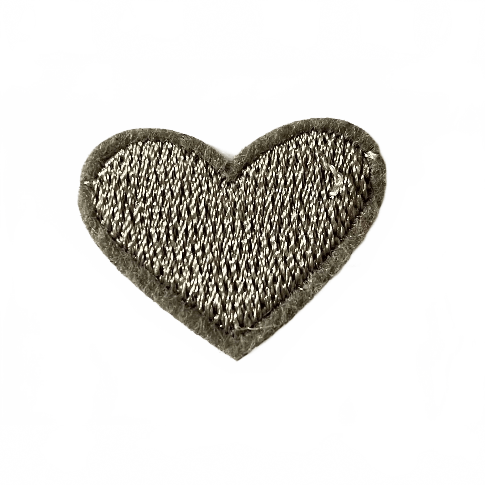 Hearts Iron On Patches - small Grey Heart - Let's Patch It Up!