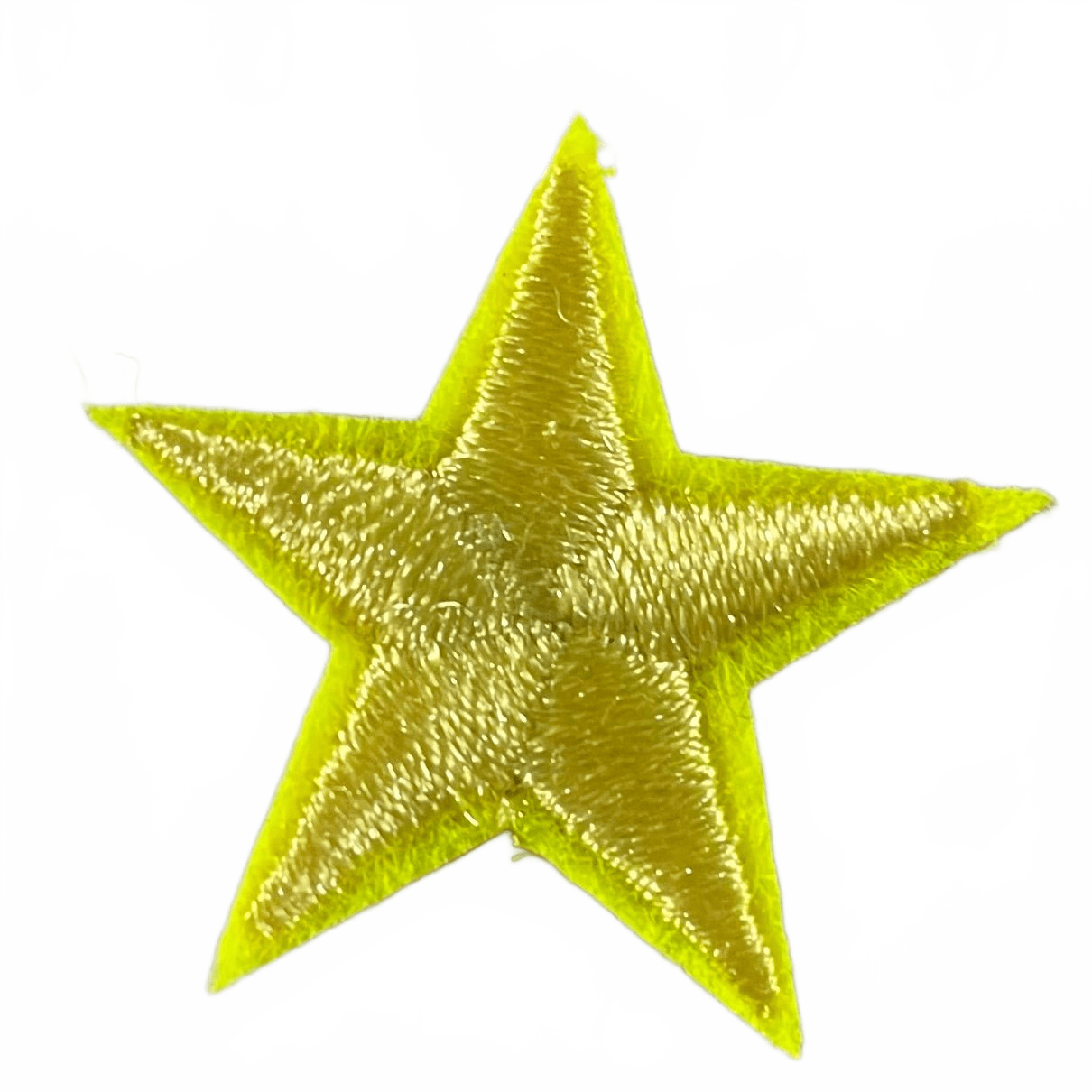Stars Iron On Patches - small Neon Yellow Star - Let's Patch It Up!
