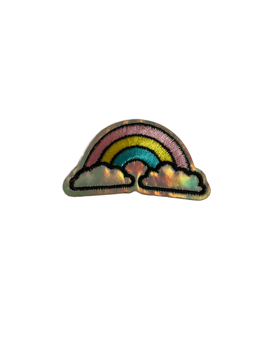 Rainbow Iron on Patches Holographic Rainbow - Let's Patch It Up!