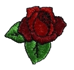 Rose small with two leaves - Let's Patch It Up!