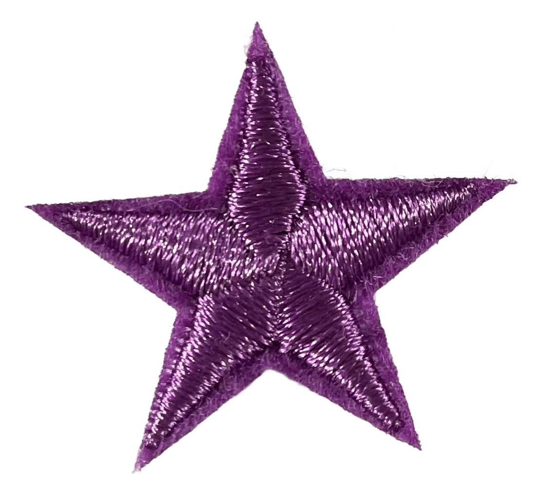Stars Iron On Patches - small Dark Purple Star - Let's Patch It Up!