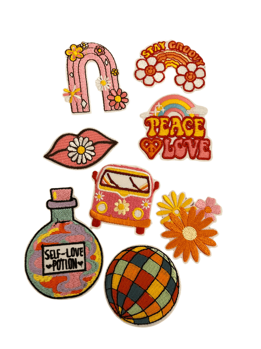 Peace/Hippy Bundle Iron on Patches Peace/Hippy Vibe Bundle 6 - Let's Patch It Up!