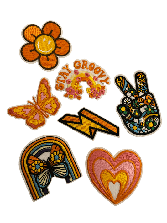 Peace/Hippy Bundle Iron on Patches Peace/Hippy Vibe Bundle 4 - Let's Patch It Up!