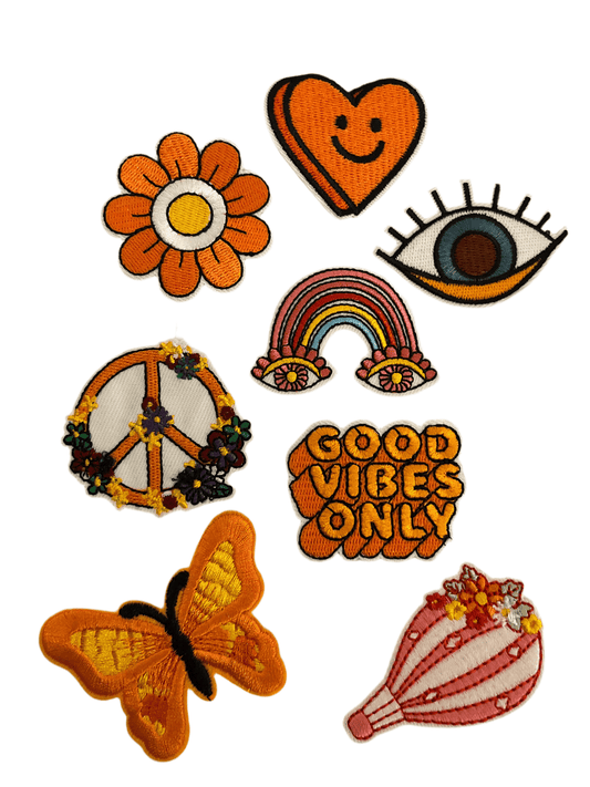 Peace/Hippy Bundle Iron on Patches Peace/Hippy Vibe Bundle 8 - Let's Patch It Up!