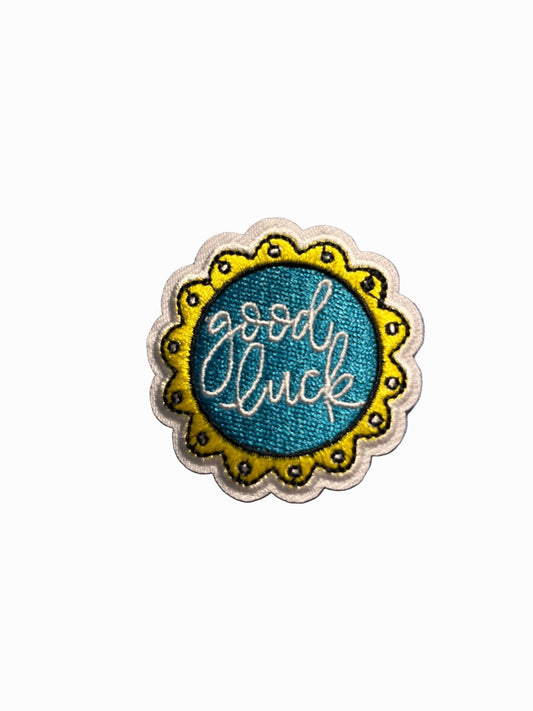 “Quotes and Sayings” Iron on Patches Good luck - Let's Patch It Up!