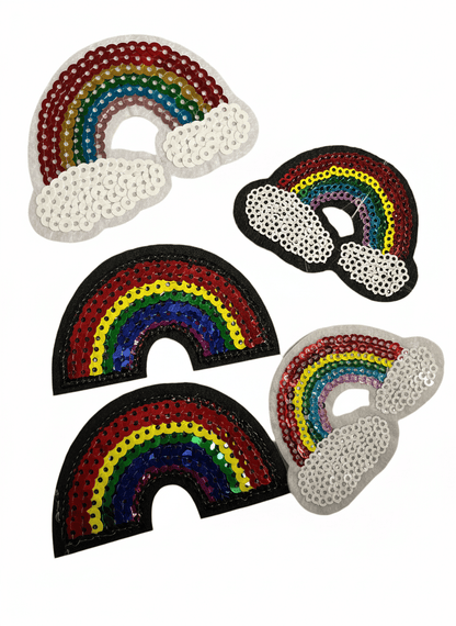 Rainbow Iron on Patches Small Rainbow and Cloud - Let's Patch It Up!