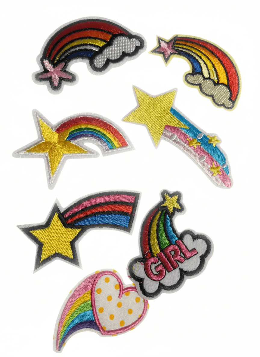 Rainbow Iron on Patches Small Rainbow and Cloud - Let's Patch It Up!