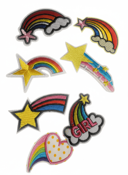 Rainbow Iron on Patches Small Rainbow and Cloud - Let's Patch It Up!