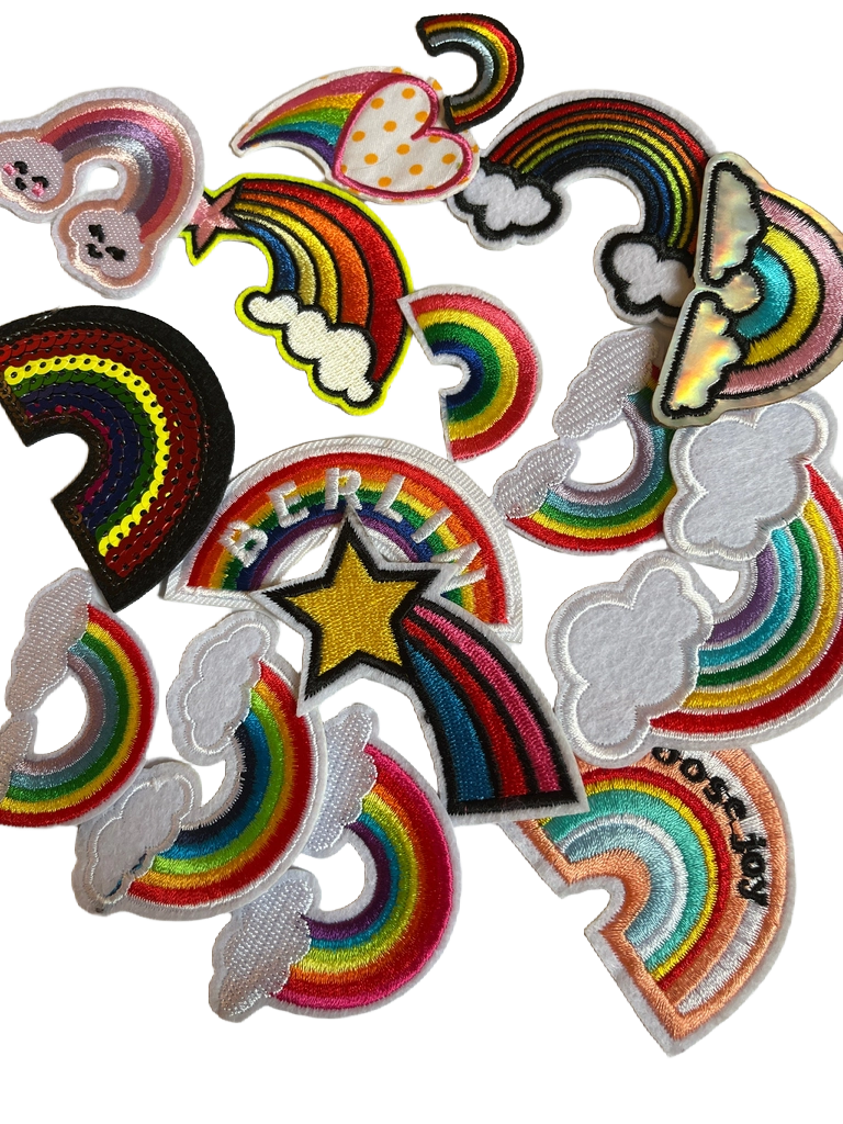 Rainbow Iron on Patches Choose Joy - Let's Patch It Up!