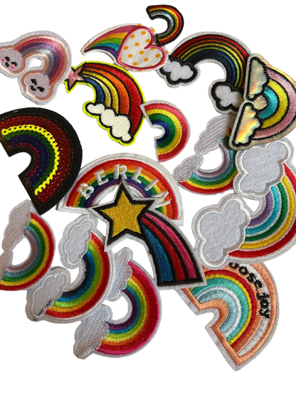 Rainbow Iron on Patches Choose Joy - Let's Patch It Up!